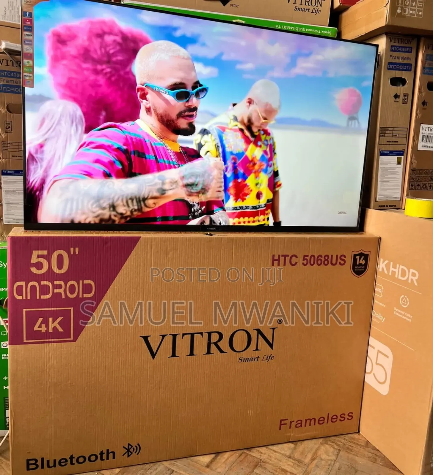 Vitron 50′′ Frameless Uhd Smart Android Tv Latest Model