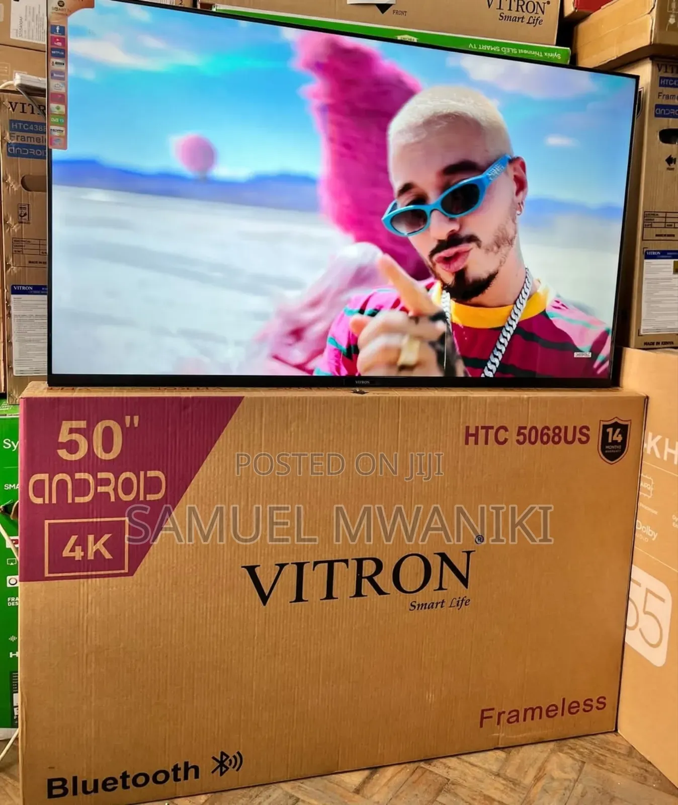 Vitron 50′′ Frameless Uhd Smart Android Tv Latest Model