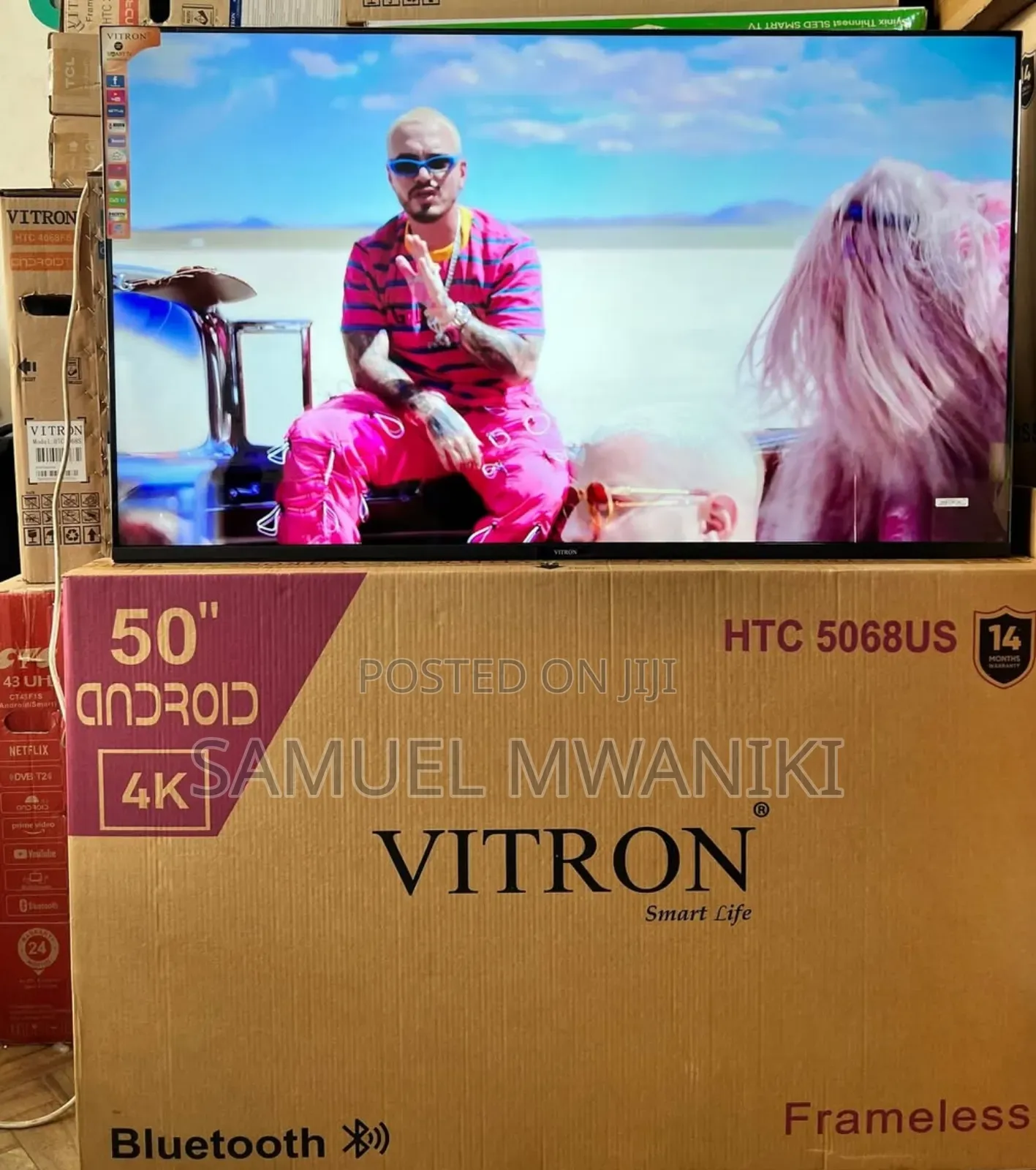 Vitron 50′′ Frameless Uhd Smart Android Tv Latest Model