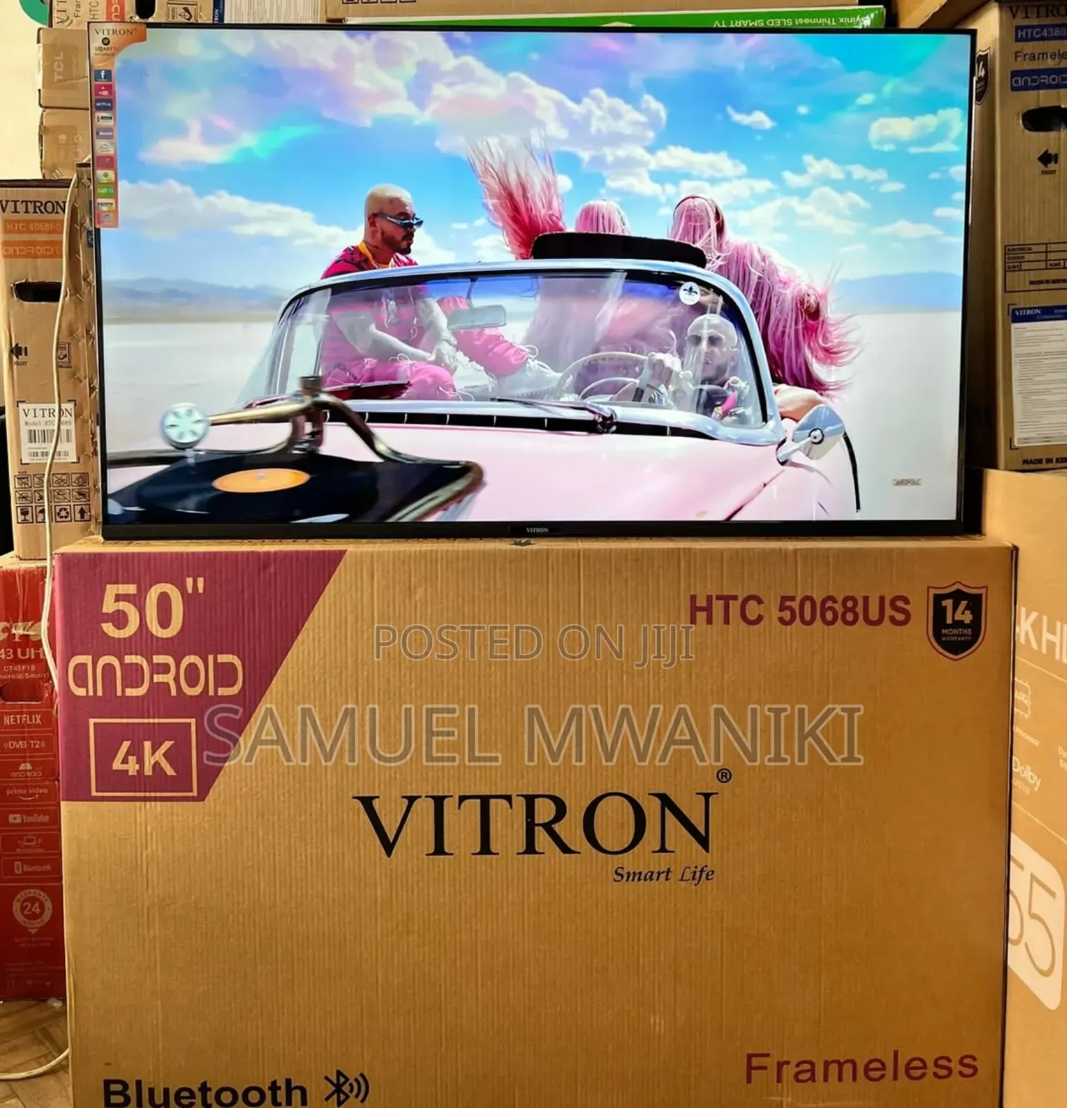 Vitron 50′′ Frameless Uhd Smart Android Tv Latest Model