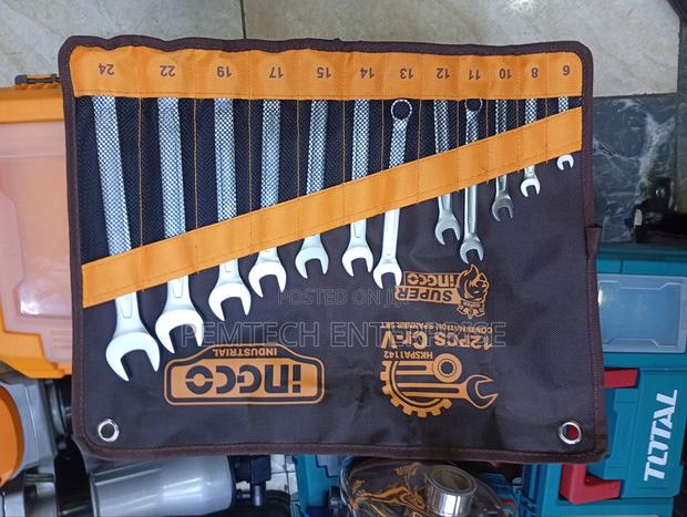 Ingco 12-Piece Combination Spanner Set, - thumbnail 5
