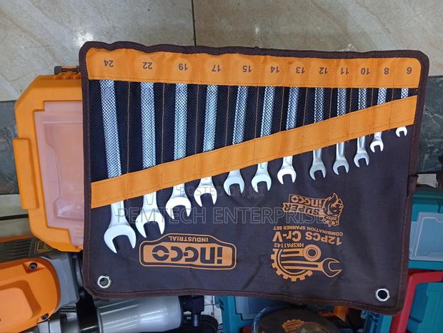 Ingco 12-Piece Combination Spanner Set, - thumbnail 6