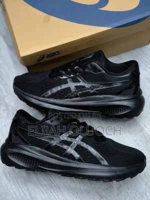 Asics Black Pure Gel Trainers/Running Shoes