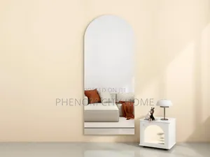 Semi Circle Acrylic Peel and Stick Mirror
