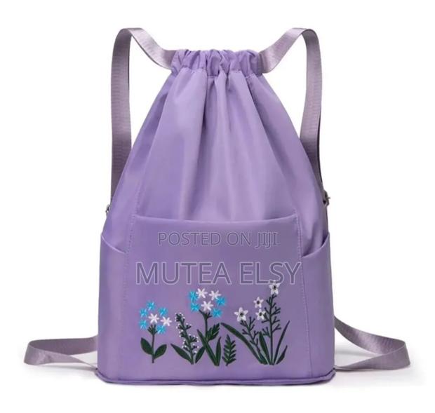 Peach,Black,Blue Purple Foldable Bag Backpack - thumbnail 3