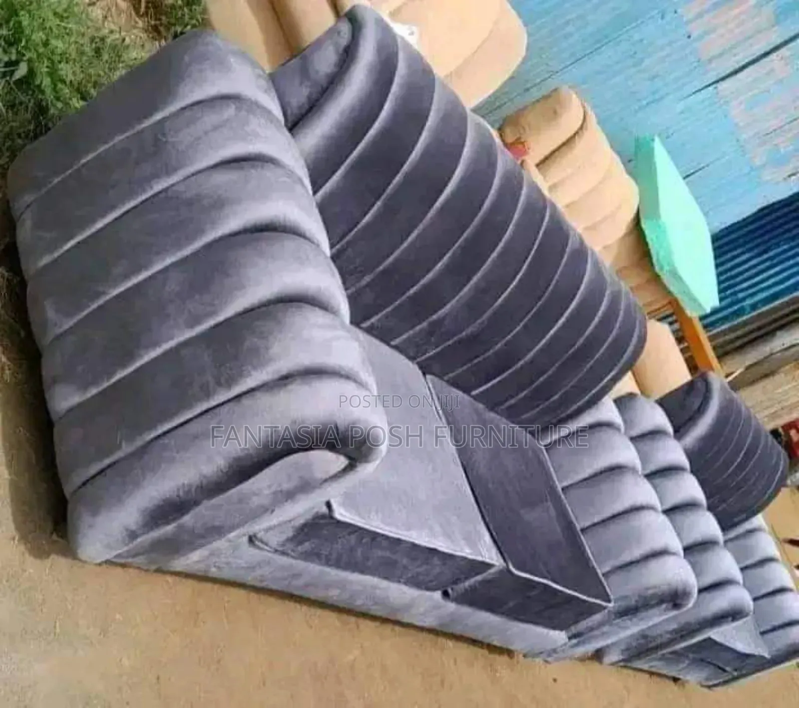 4 Seater Modular Grey Sofa - Pay on Delivery