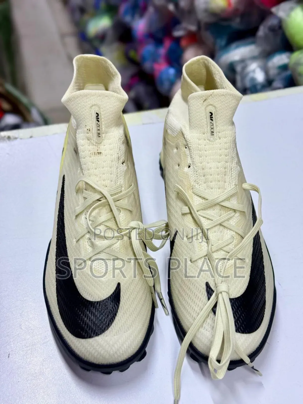 Nike Air Zoom Cream Trainers Artificial Grass Soccer Shoes