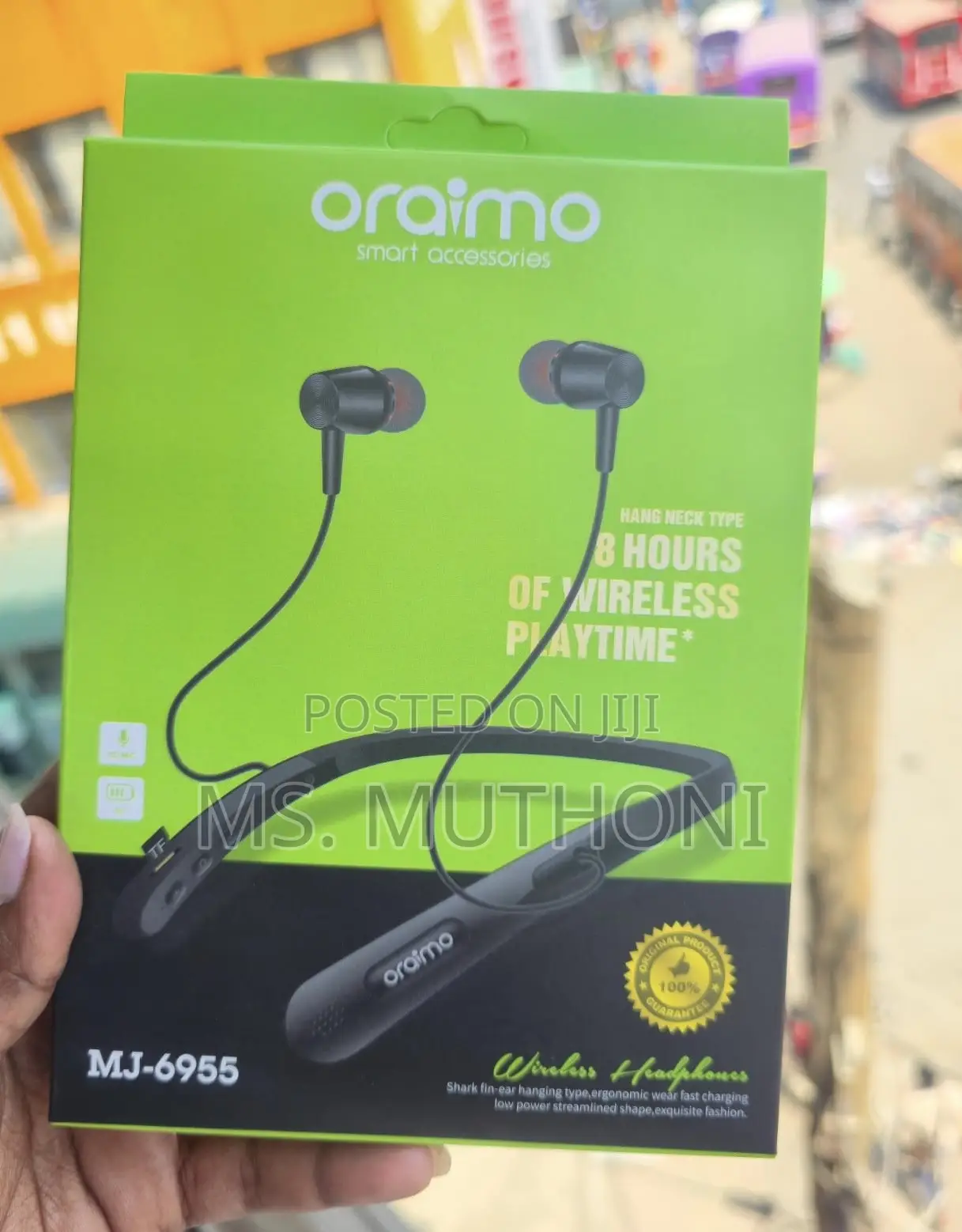 Oraimo Mj-6955 Wireless Headphones/ Neckbands