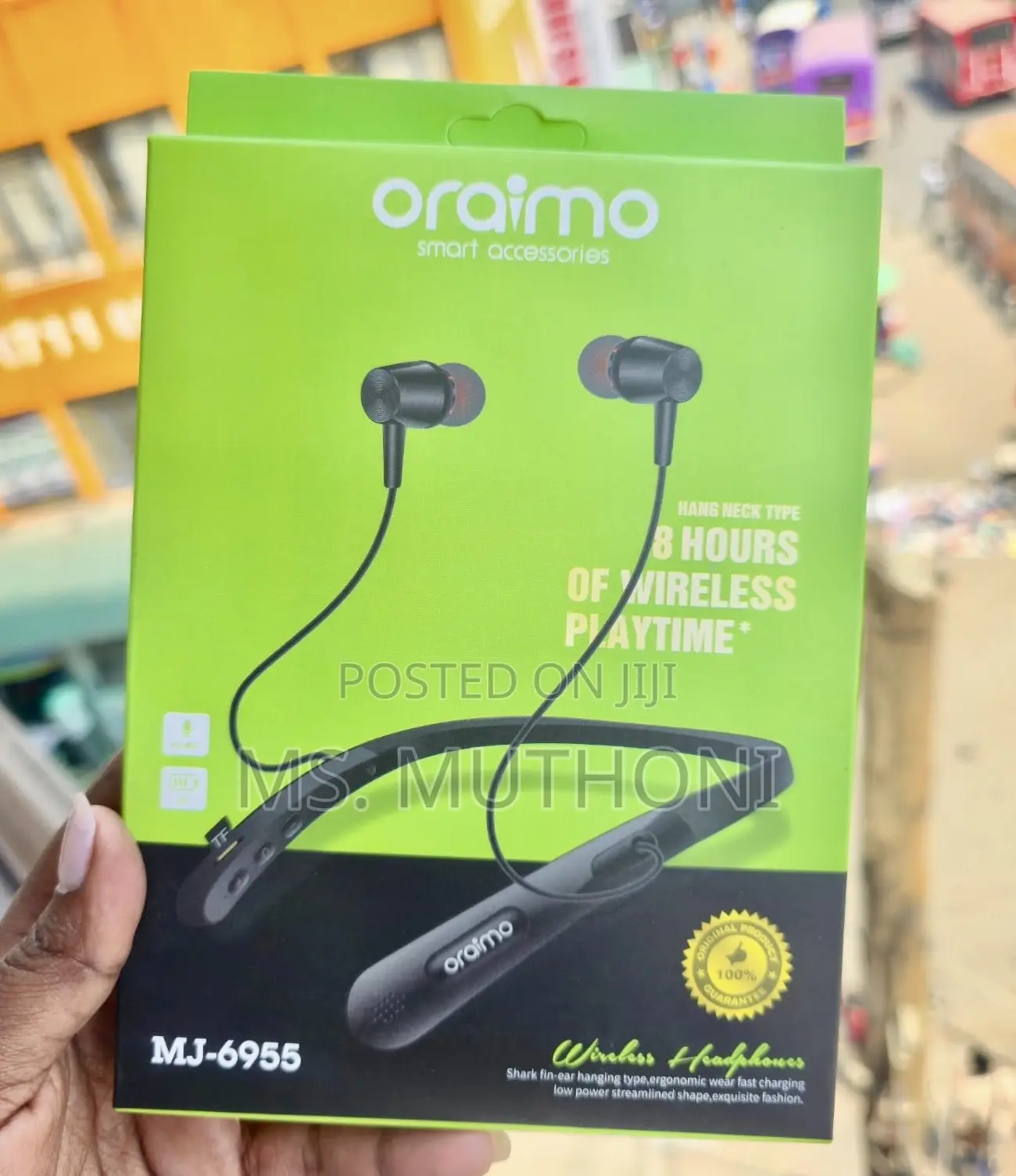 Oraimo Mj-6955 Wireless Headphones/ Neckbands