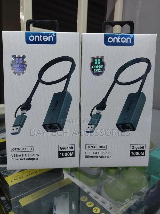 Onten Ue106+ Usb-a Usb-C to Gigabit Ethernet Adapter. - thumbnail 2