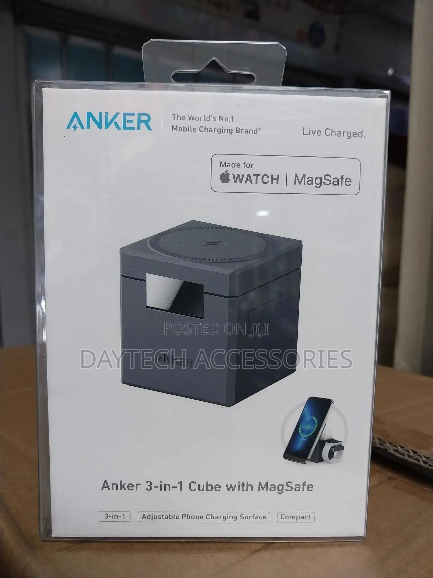 Anker Maggo 15w 3-in-1 Cube Magsafe Wireless Charger Y1811