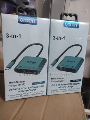 Onten Otn-M205 3-in-1 Usb-C to Hdmi+Vga+Pd Adapter