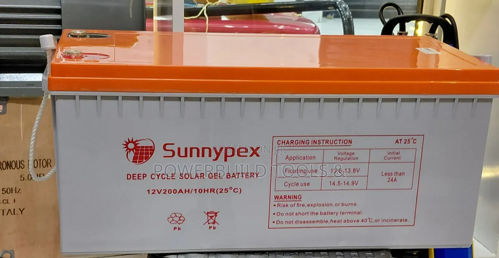 Sunnypex 200ah 12v/10hr Deep Cycle Gel Battery