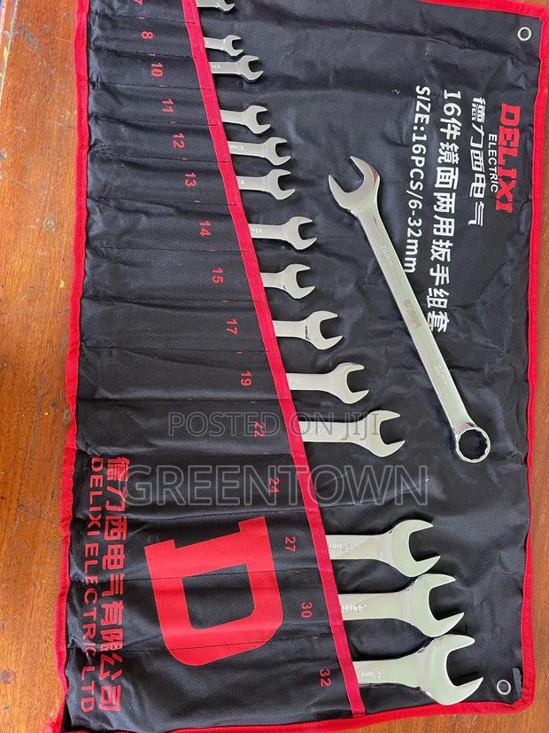 16pc Chrome Vanadium Combined Ring Spanner Set From 6 - 32mm - thumbnail 3