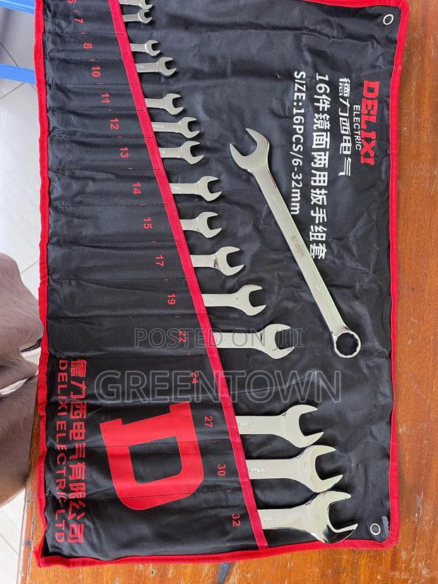 16pc Chrome Vanadium Combined Ring Spanner Set From 6 - 32mm - thumbnail 4