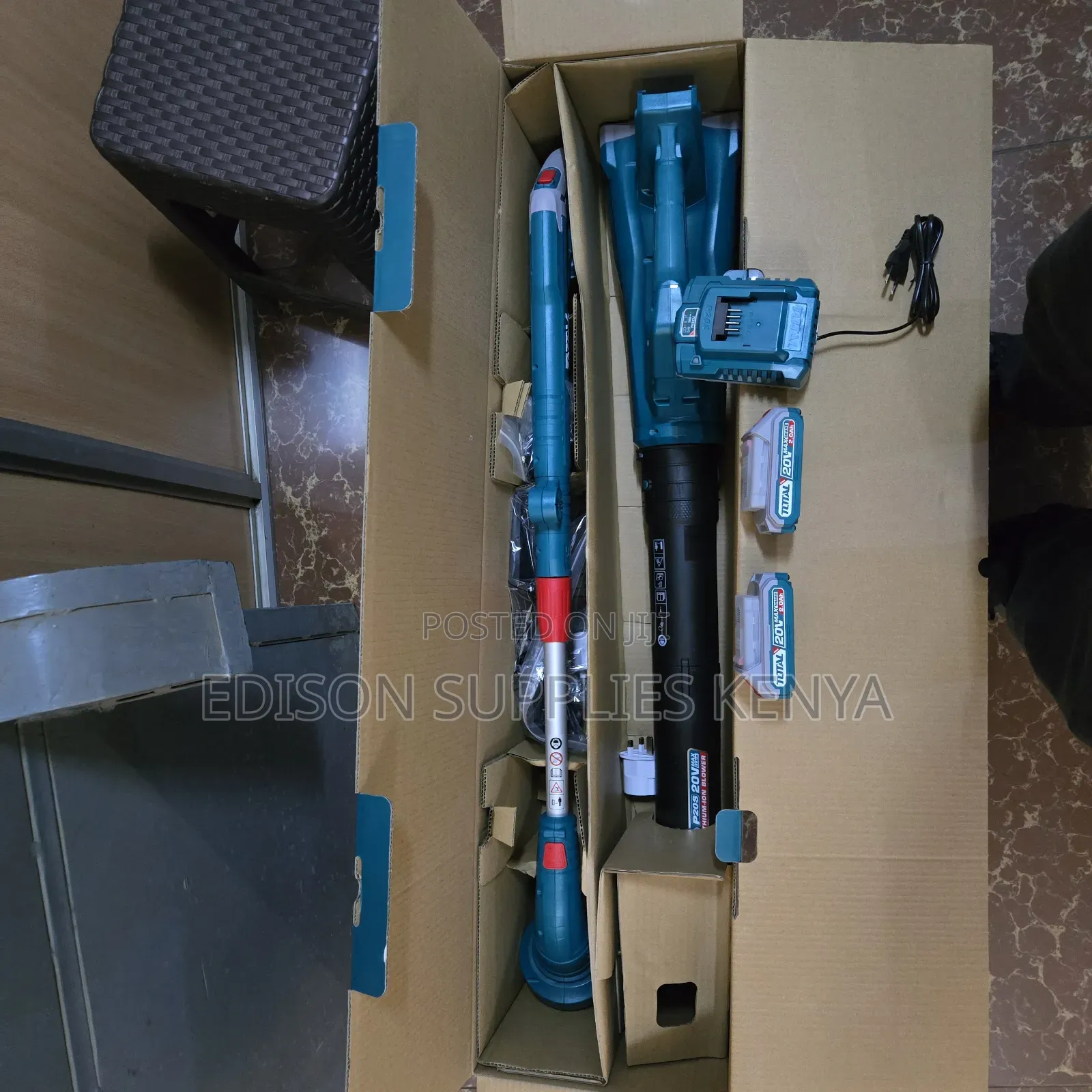 Total Cordless Leaf Blower Grass Trimmer Combo 20v Premium