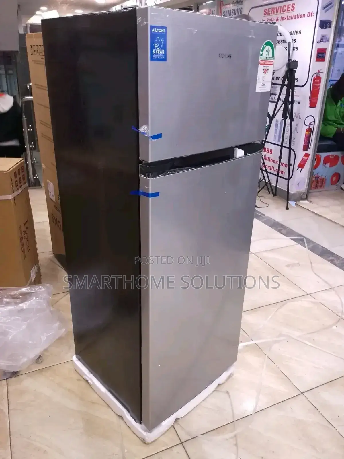 (Silver) Ailyons 216ltrs Top Freezer, 2 Doors Fridge