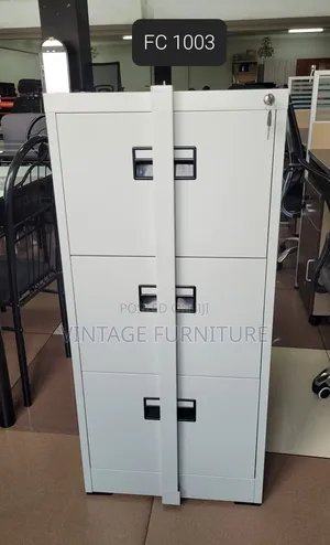 Three Drawer With Locking Bar