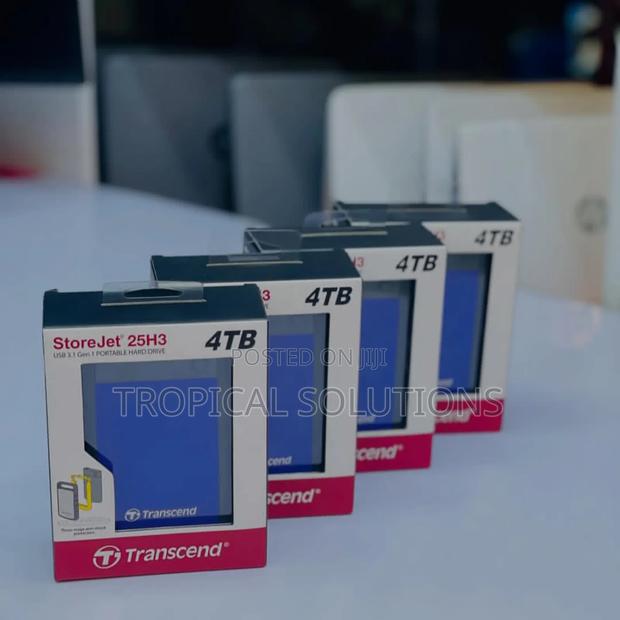 4tb Transcend External HDD 4tb Blue Available - thumbnail 4