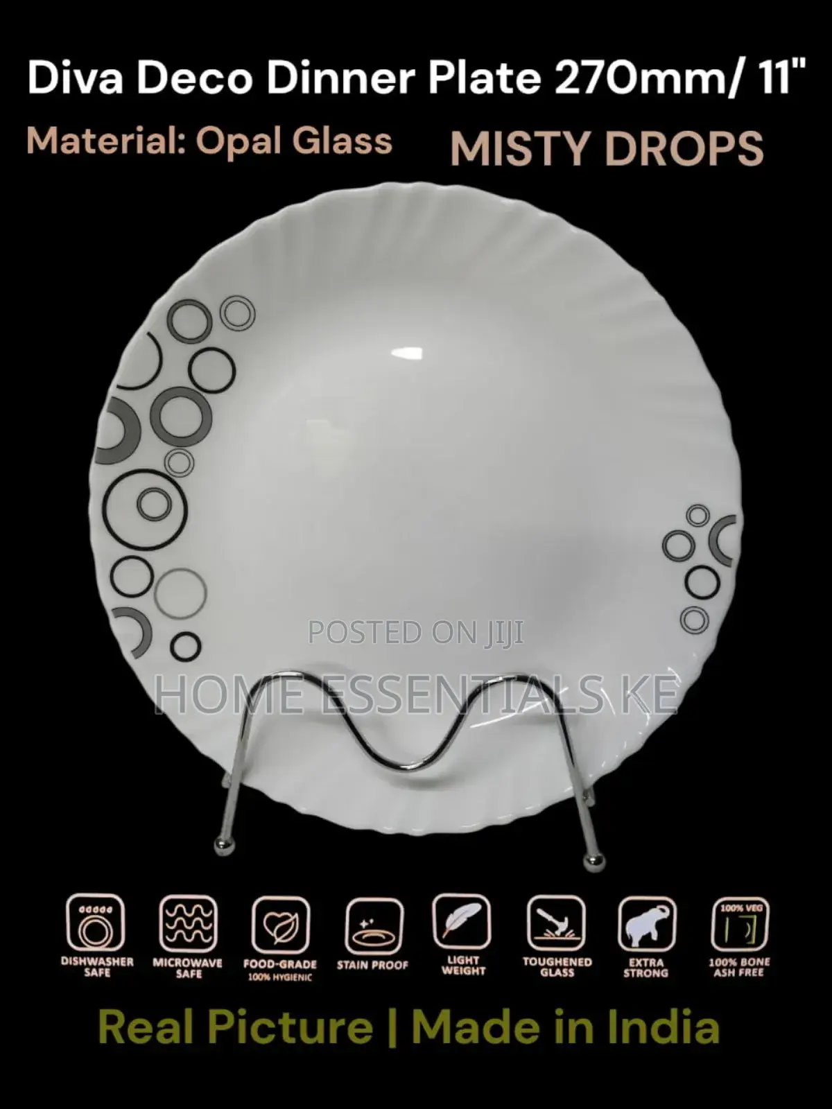 6pc Diva Deco Dinner Plate 270mm / 11"