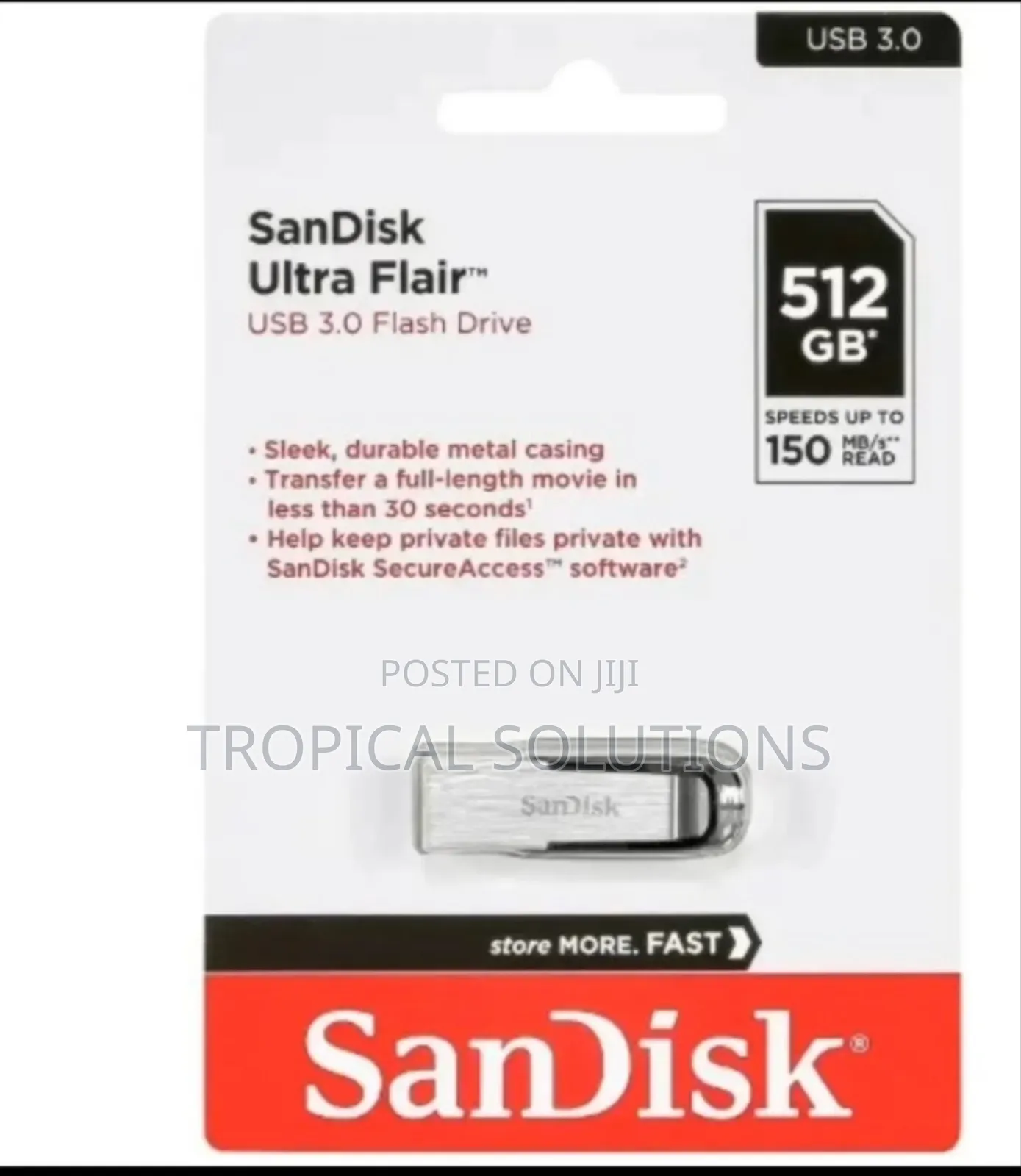 512gn Sandisk Ultra Flair 3.0 Usb Flash Drive 512gb