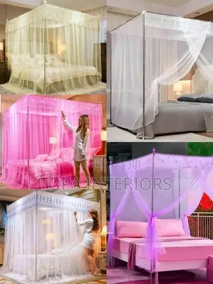 4x6,5x6 and 6x6 Mosquito Nets With Four Metallic Tube Stands