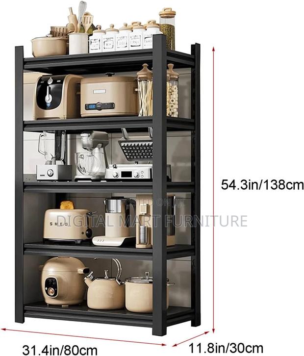 Office Cabinet: Tall Black Office Bookcase - thumbnail 3