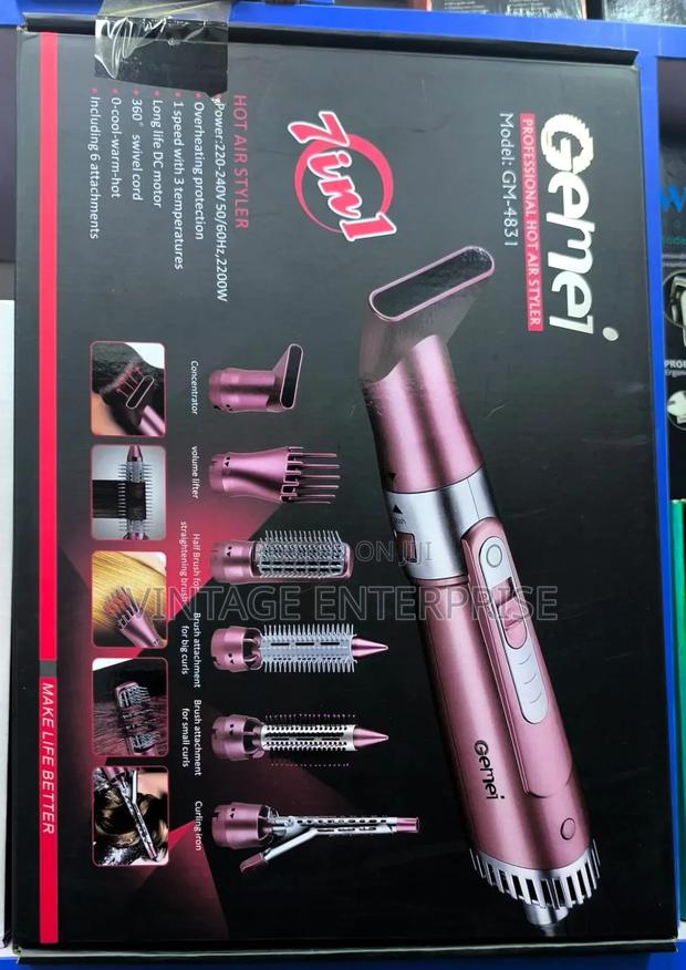 Gemei 7in1 Hot Hair Brush - main view