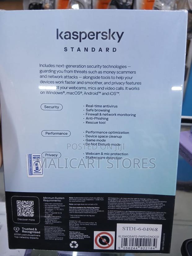 Kaspersky Standard 1 User Advanced Internet Security - thumbnail 2