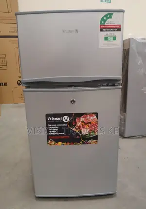 Silver Volsmart 108litres Double Door Refrigerator