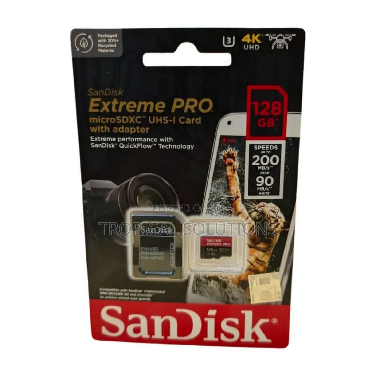 128gb Sandisk Extreme Pro Microsdxc Uhs-I Card 200mbps 128gb