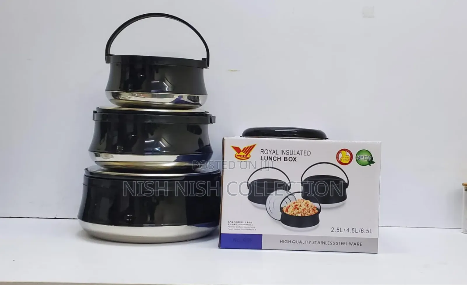 3 Pieces Black Hot Pot