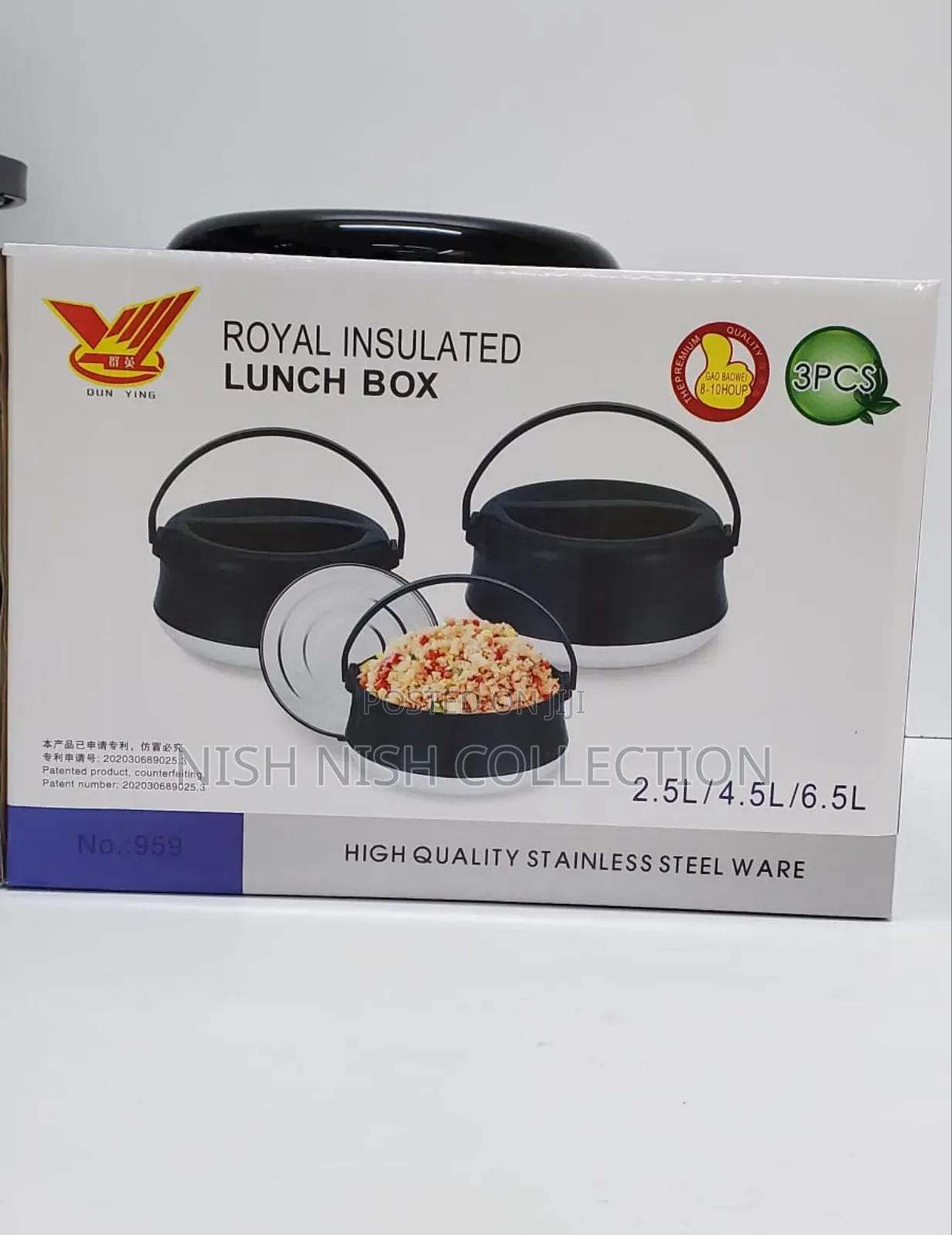 3 Pieces Black Hot Pot