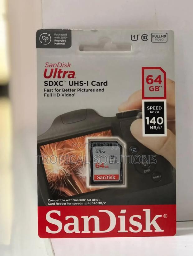 64gb Sandisk Ultra SDHC Card Andsdxc Card Up to 100mbps 64gb