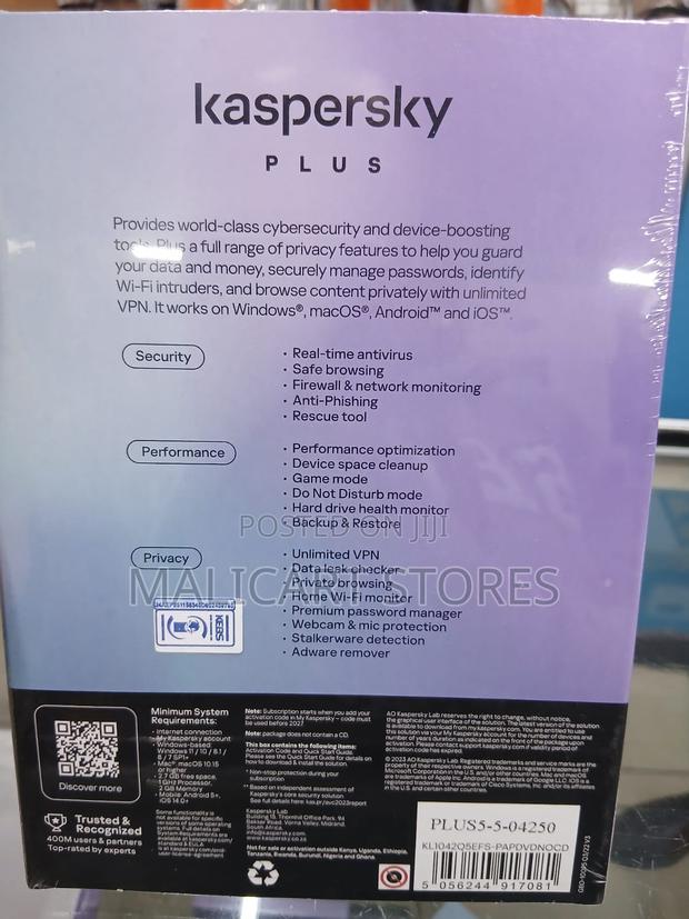 Kaspersky Plus Internet Security 5 Devices - main view