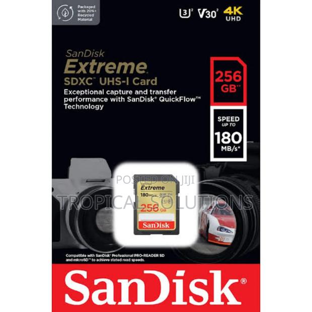 256gb Sandisk Extreme SDHC and SDXC Uhs-I Card 256gb