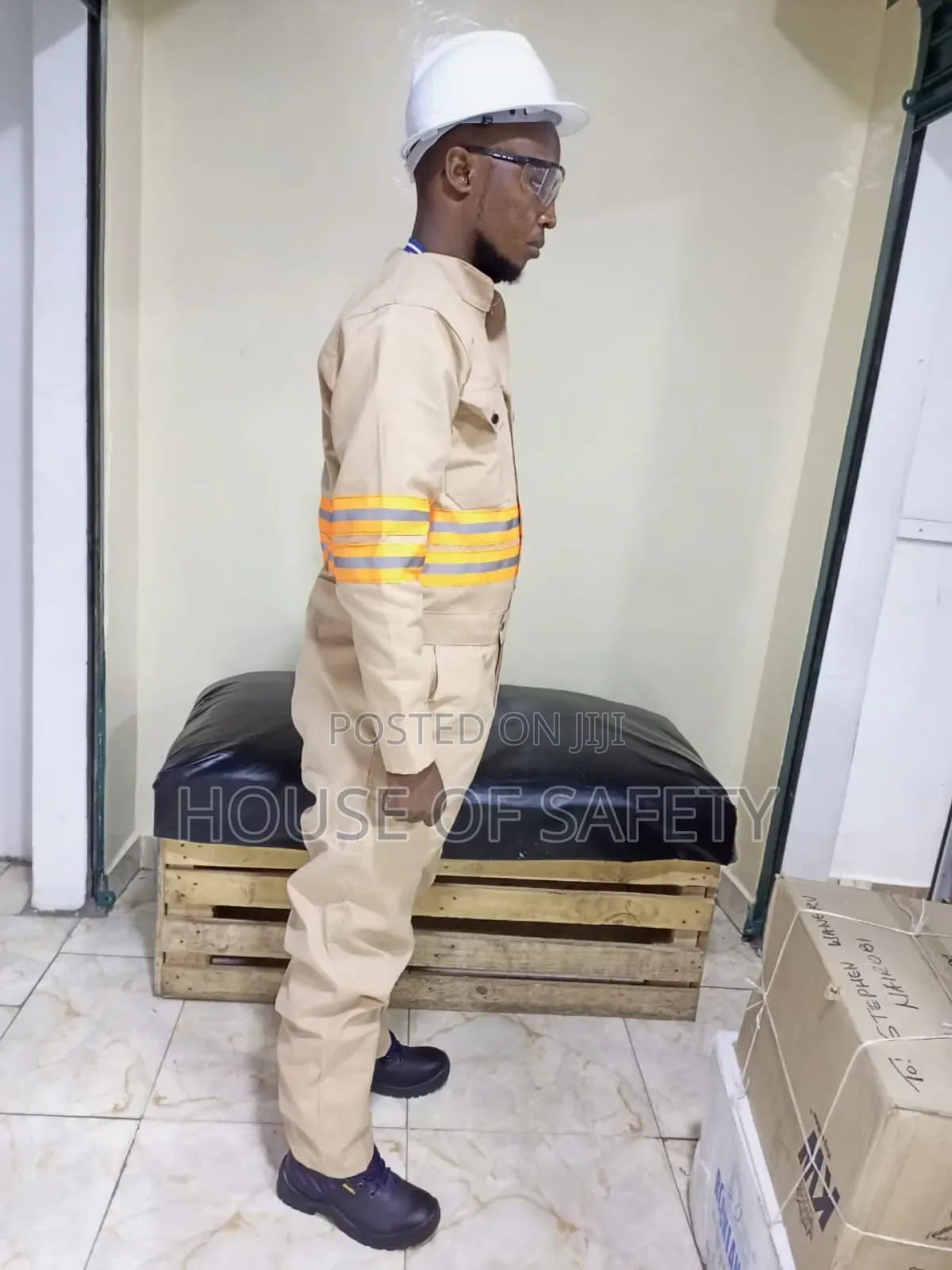 Beige Reflective Overall