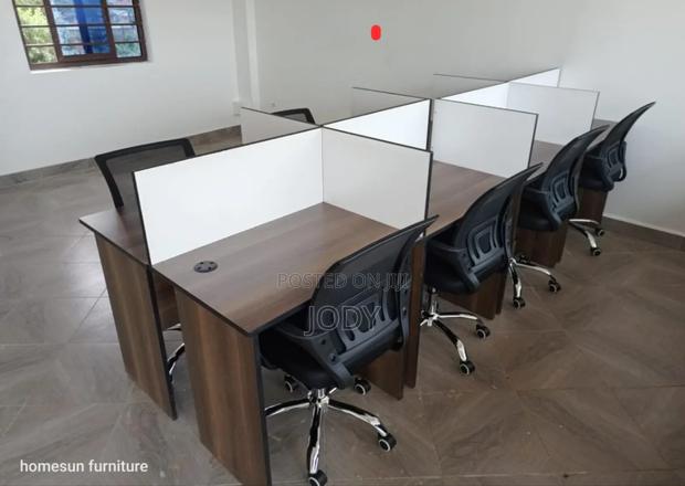8-Way Office Workstation – Modern Spacious - main view