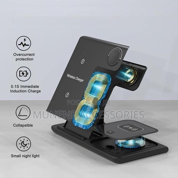 3in1 Universal Wireless Charging Pad - Phone Smartwatch Pods - thumbnail 4