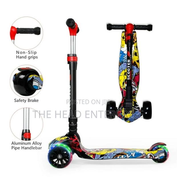 Adjustable Heights Scooter With Multicolor Wheels - main view