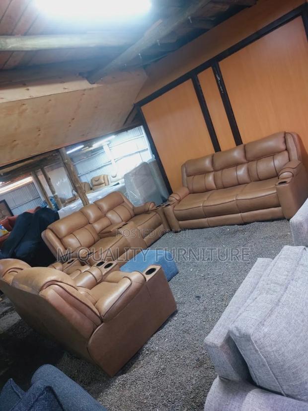 7 Seater Brown Elegant Sofas - thumbnail 2