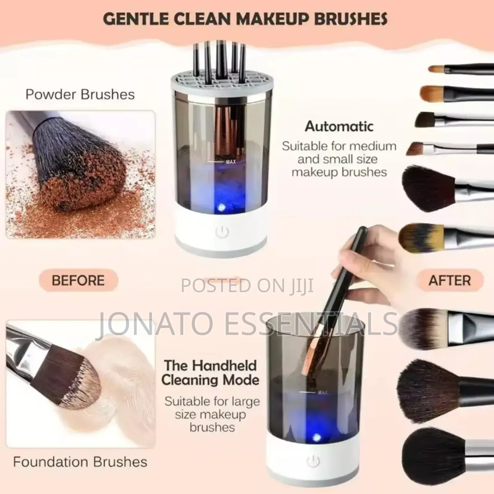 Electric Makeup Brush Cleaner or Washer and Storage Box