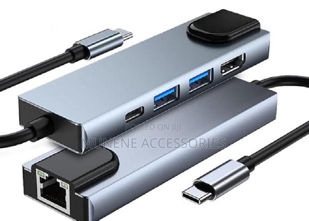 Usb Type-C to 5-in-1 Usb C Adapter With Hdmi Ethernet - thumbnail 2