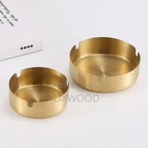 Ash Tray Gold Steel