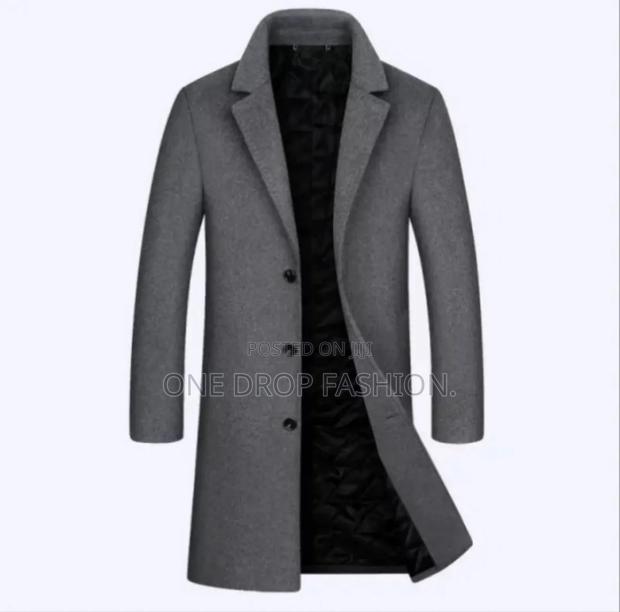 Men Wool Blend Long Coats - main view