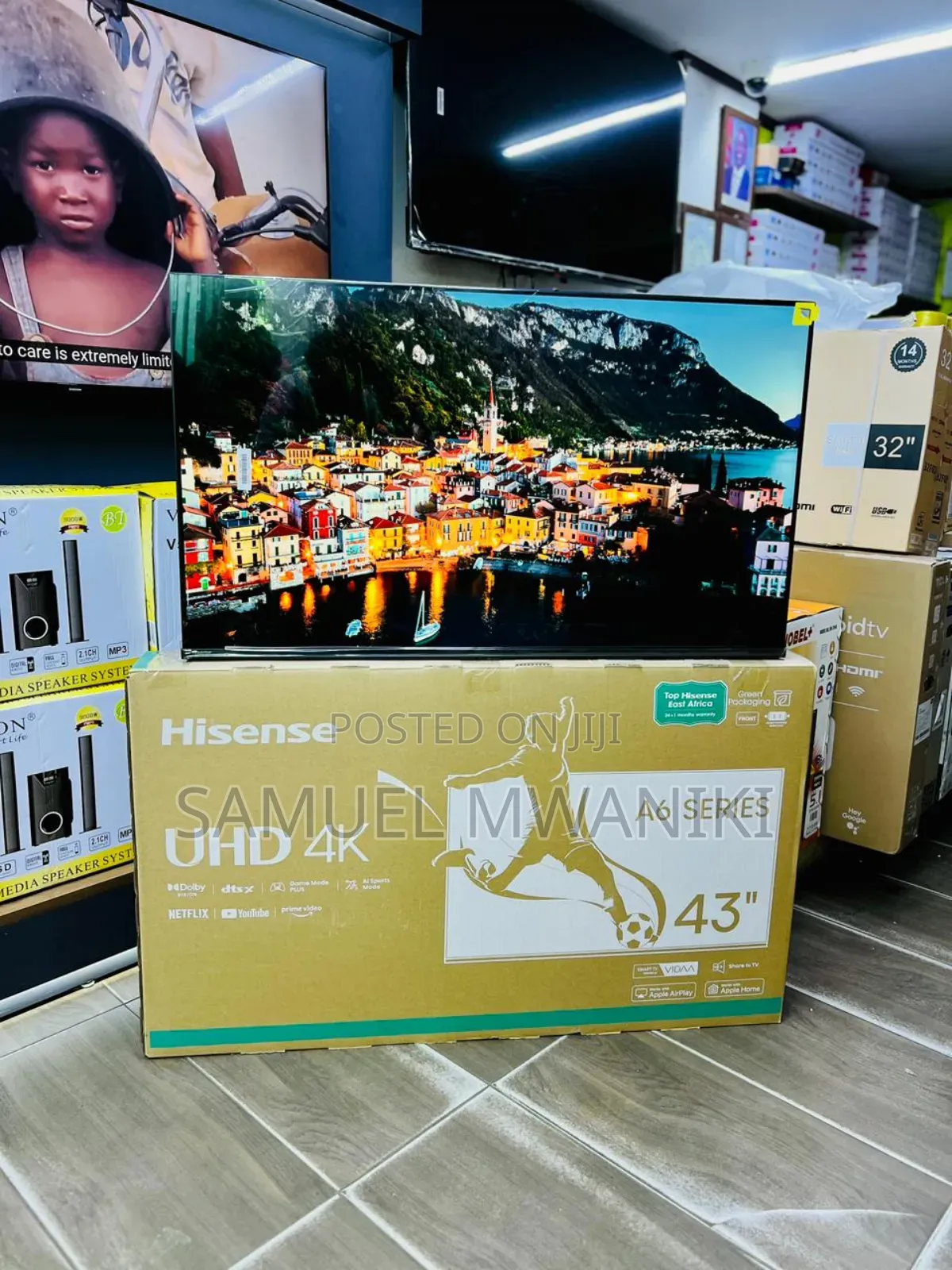Hisense 43" Smart Uhd Frameless Screen Latest Model