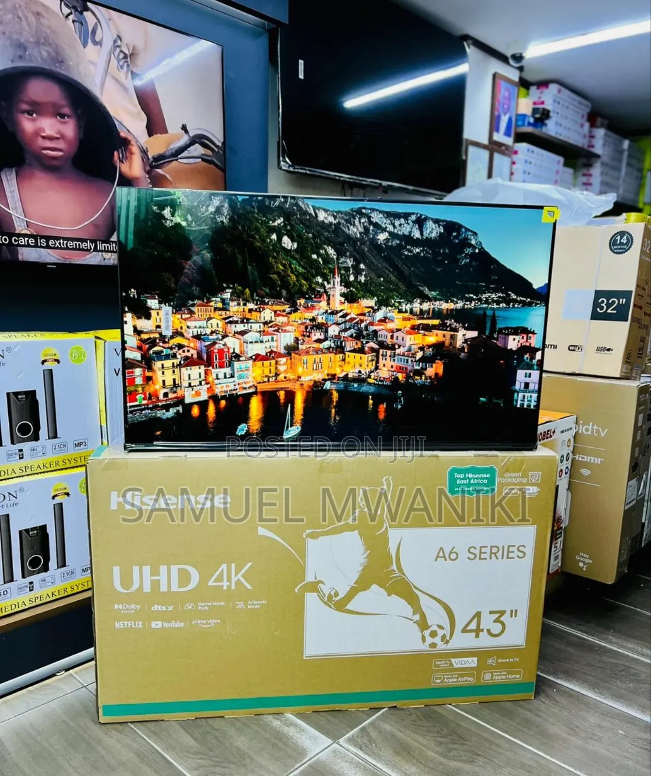 Hisense 43" Smart Uhd Frameless Screen Latest Model
