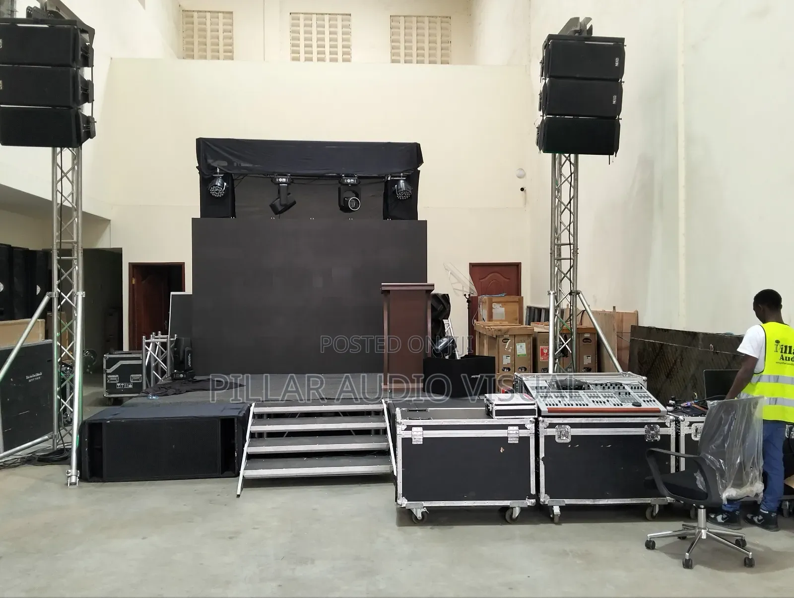 Set Up for Stage Parcans Led Panels,24 Panels Joined