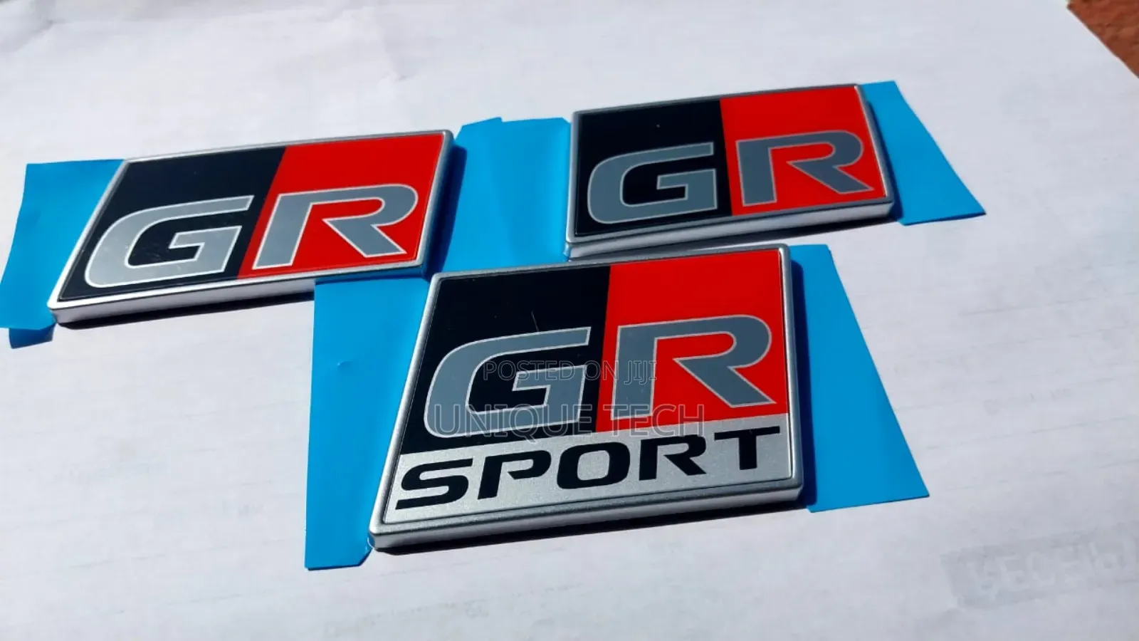 Toyota Gr Badge 3pcs Set Racing Style Car Emblem