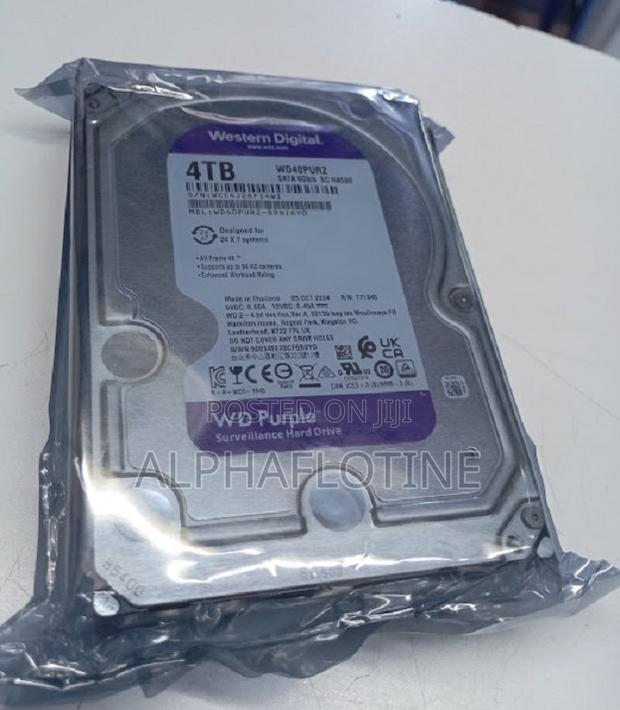 4tb Storage Capacity Wd Purple Surveillance Hard Drive